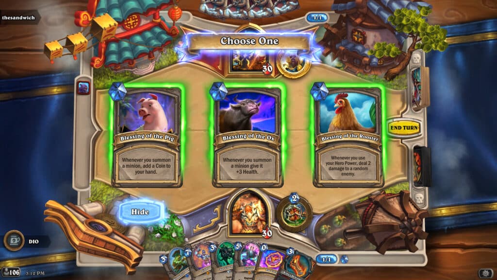 Hearthstone Lunar Blessings Tavern Brawl (Image via Blizzard Entertainment)