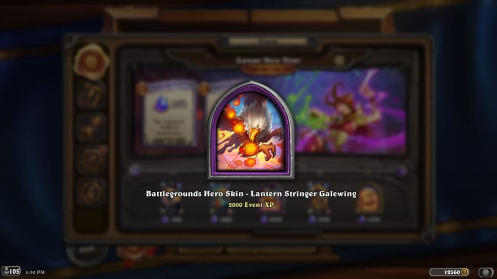 Hearthstone Lantern Stringer Galewing hero skin (Image via Blizzard Entertainment