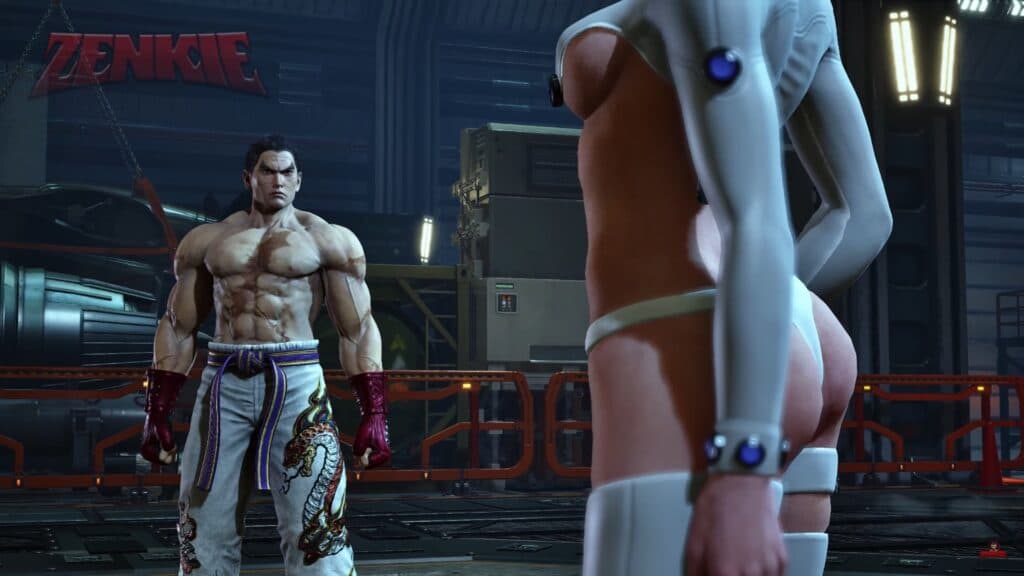 Reina pre-battle in GANTZ mod for Tekken 8