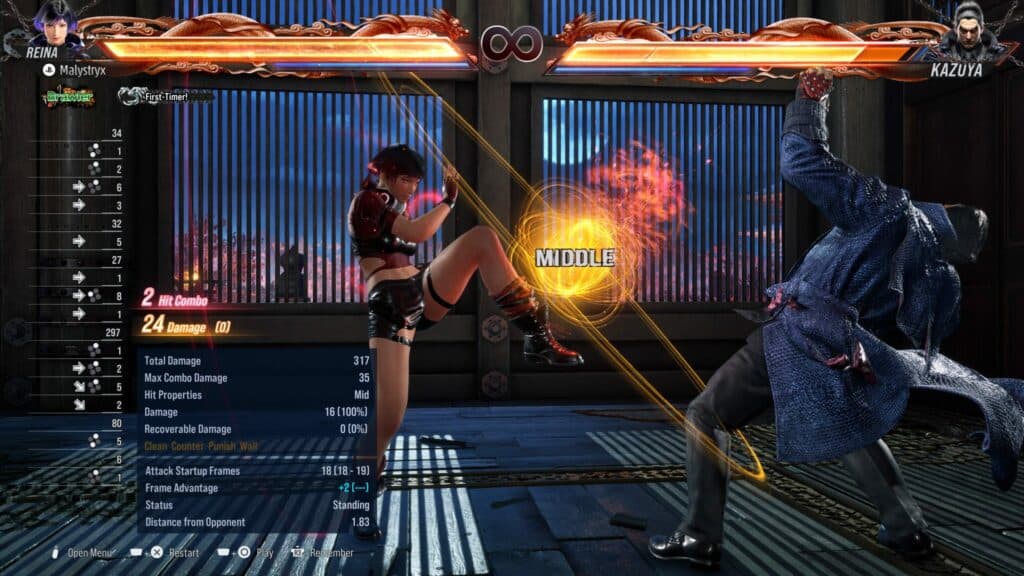 Use Practice Mode to learn the Frame Data for your favorite moves