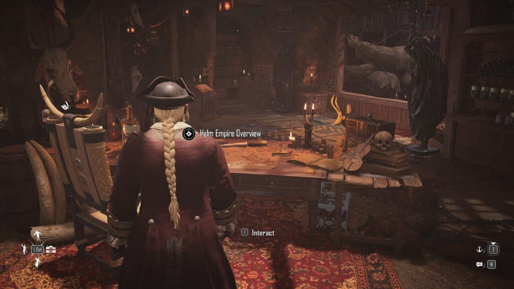 Helm offices have a several interactable spots to control your operation (Screenshot via esports.gg)