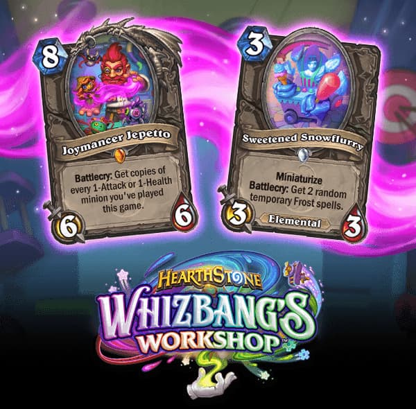 Joymancer Jepetto and Sweetened Snowflurry were revealed in an email (Image via Blizzard Entertainment)