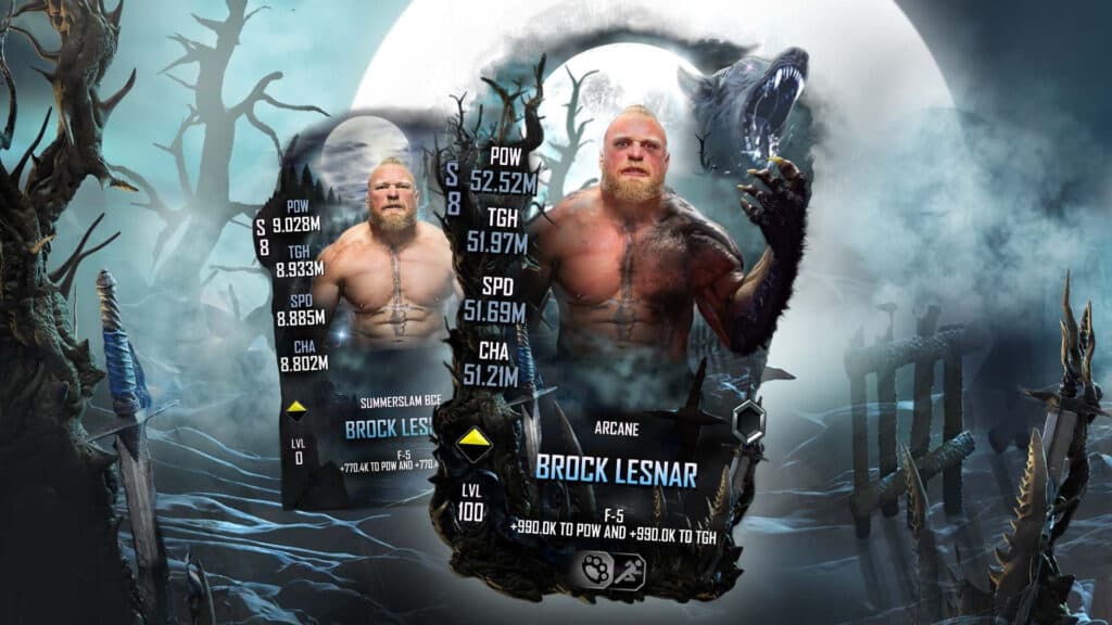 <em>Brock Lesnar in WWE Supercard. Credit: 2K</em>