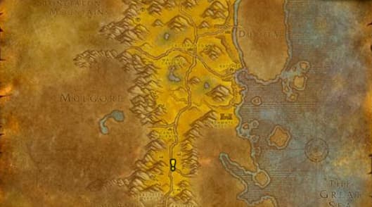 The Horde quest location for the Cozy Sleeping Bag.