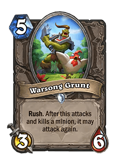 Warsong Grunt in Hearthstone (Image via Blizzard Entertainment)