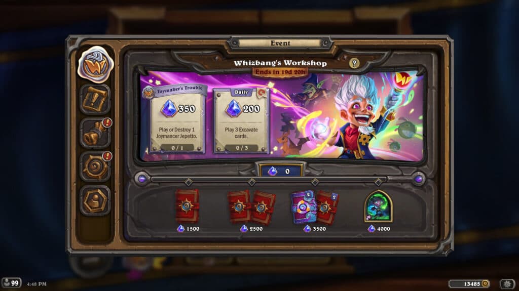 Whizbang's Workshop event rewards (Image via Blizzard Entertainment)