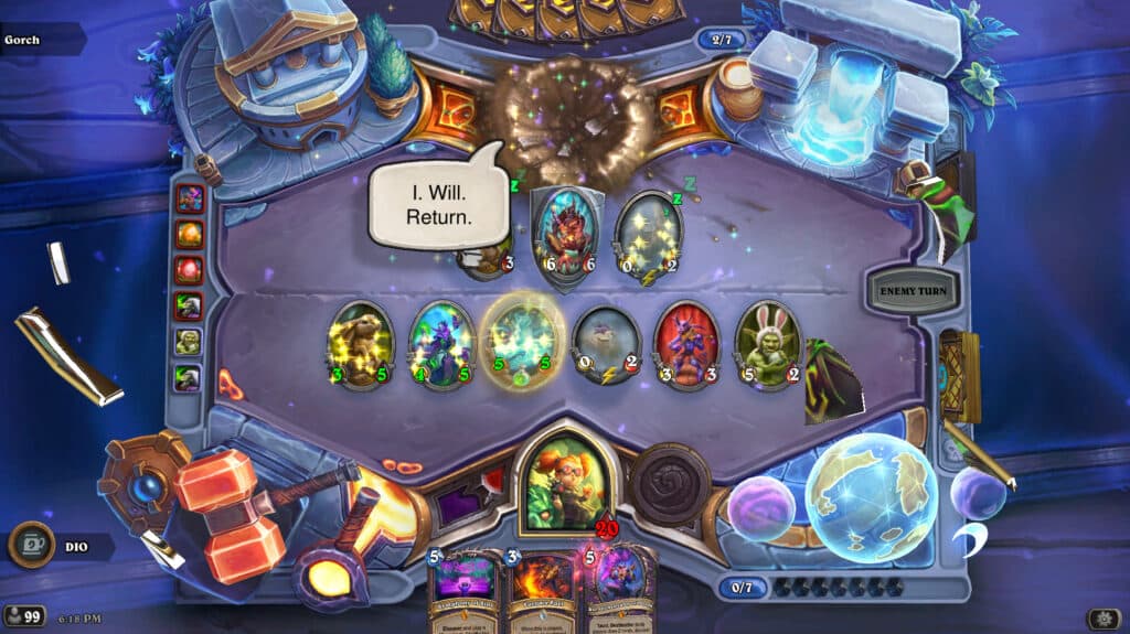 Claim victory to get a free Standard card pack (Image via Blizzard Entertainment)