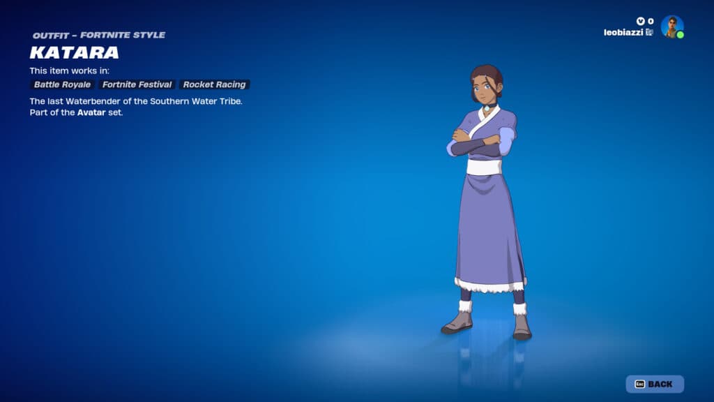 Katara is downing her traditional outfit (Image via esports.gg)