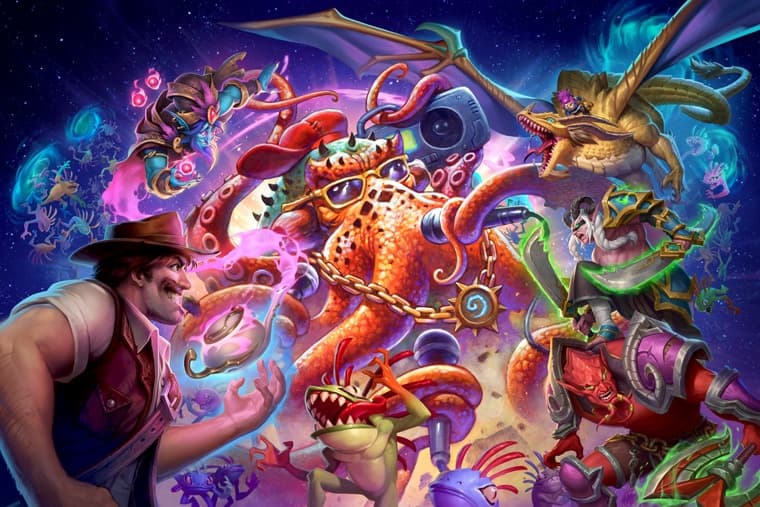 Hearthstone Battlegrounds Octuples artwork (Image via Blizzard Entertainment)