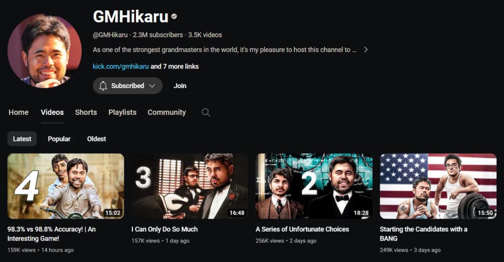 (via GMHikaru YouTube)