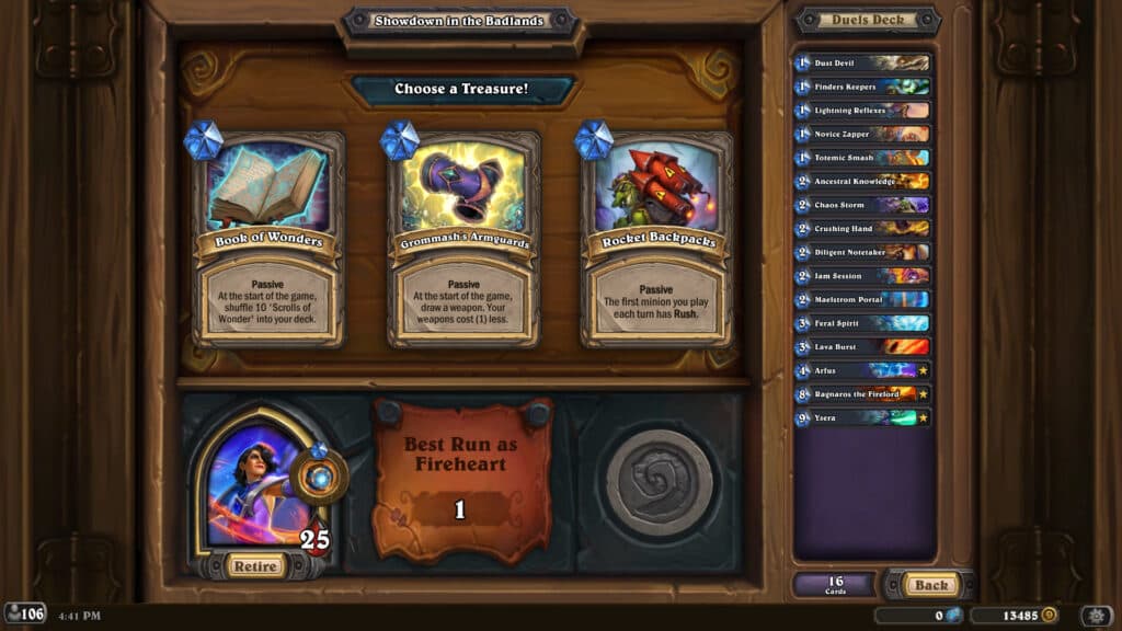 Hearthstone Duels mode screenshot (Image via Blizzard Entertainment)