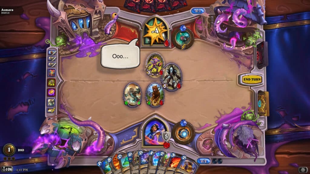Hearthstone Duels gameplay screenshot (Image via Blizzard Entertainment)