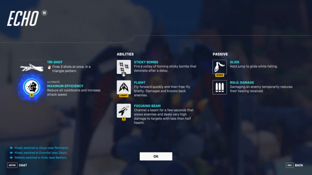 Blackwatch Echo abilities (Image via esports.gg)
