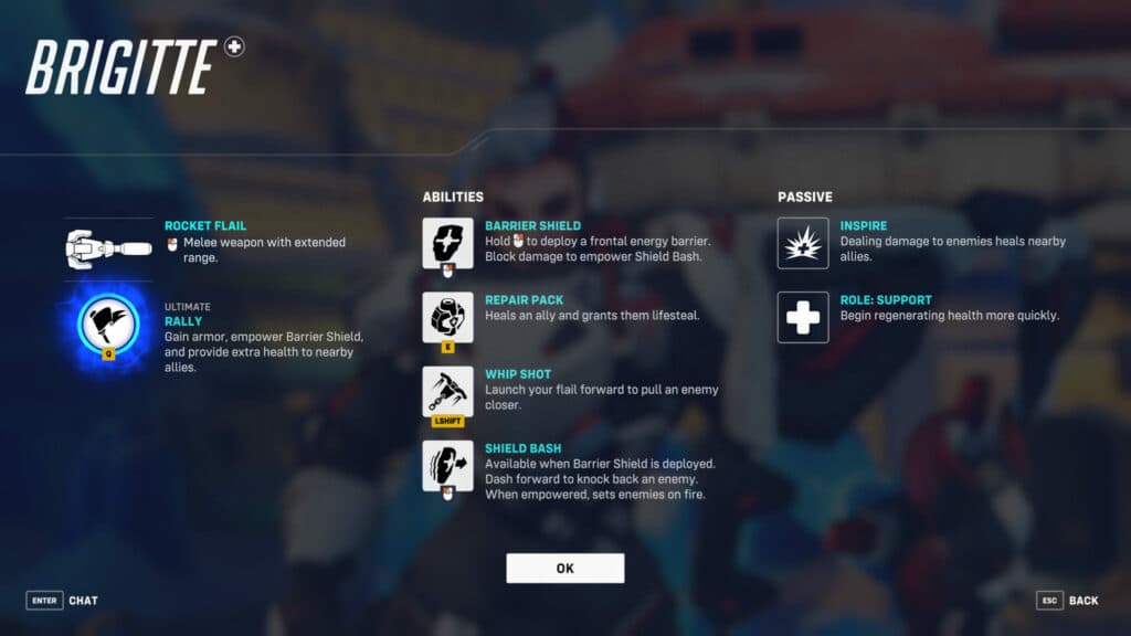 Mirrorwatch Brigitte abilities (Image via esports.gg)