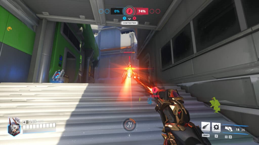 Screenshot of a Slicer from Bastion's ultimate (Image via esports.gg)