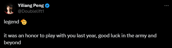 Doublelift's message to Ssumday(Screenshot by esports.gg)