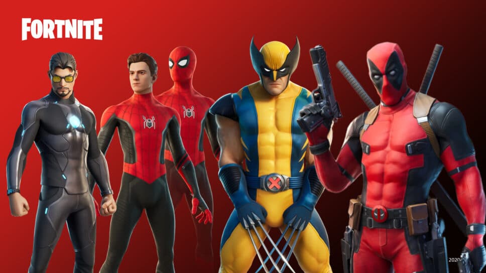 All Marvel skins in Fortnite history cover image