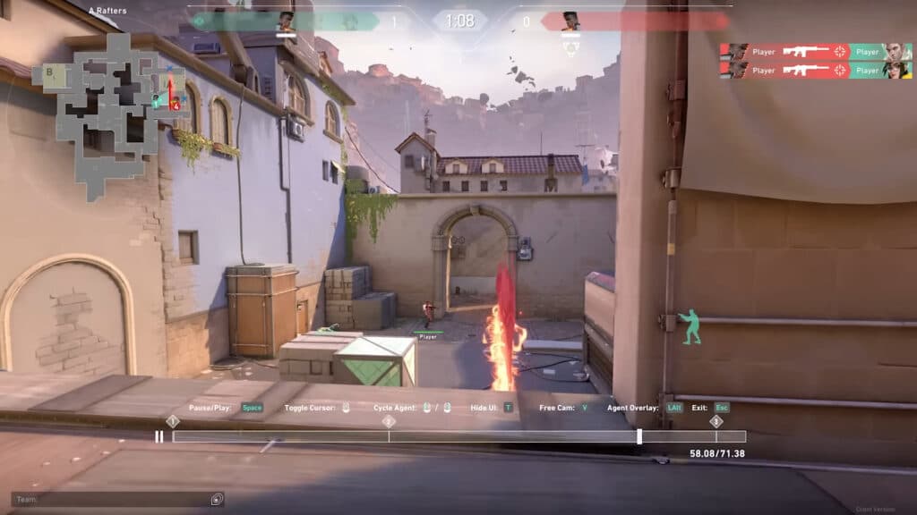 This is the prototype of VALORANT's upcoming replays (Screenshot via Riot Games)