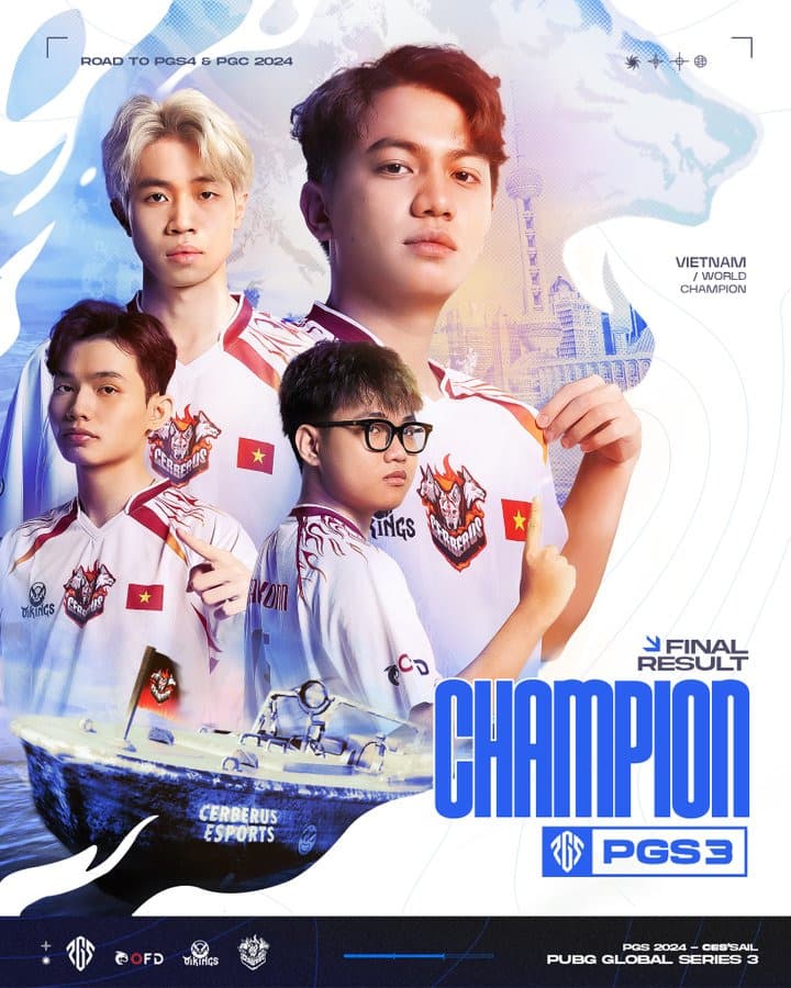 CERBERUS Esports players became the PGS 3 champions (Image via CERBERUS Esports)
