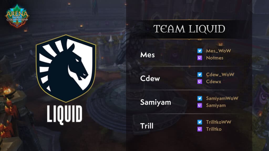 Liquid players in the World of Warcraft Arena World Championship Season 4 Grand Finals (Image via Blizzard Entertainment)