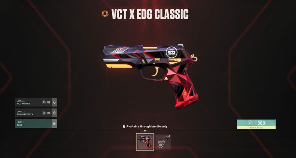 The EDward Gaming VCT CN team capsule is now available in VALORANT (Image via esports.gg)