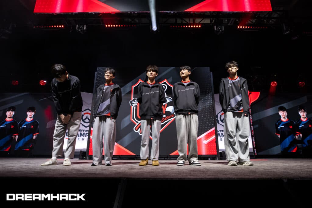 Crazy Raccoon taking the stage at OWCS DreamHack Dallas (Image via Joe Brady and DreamHack Dallas)