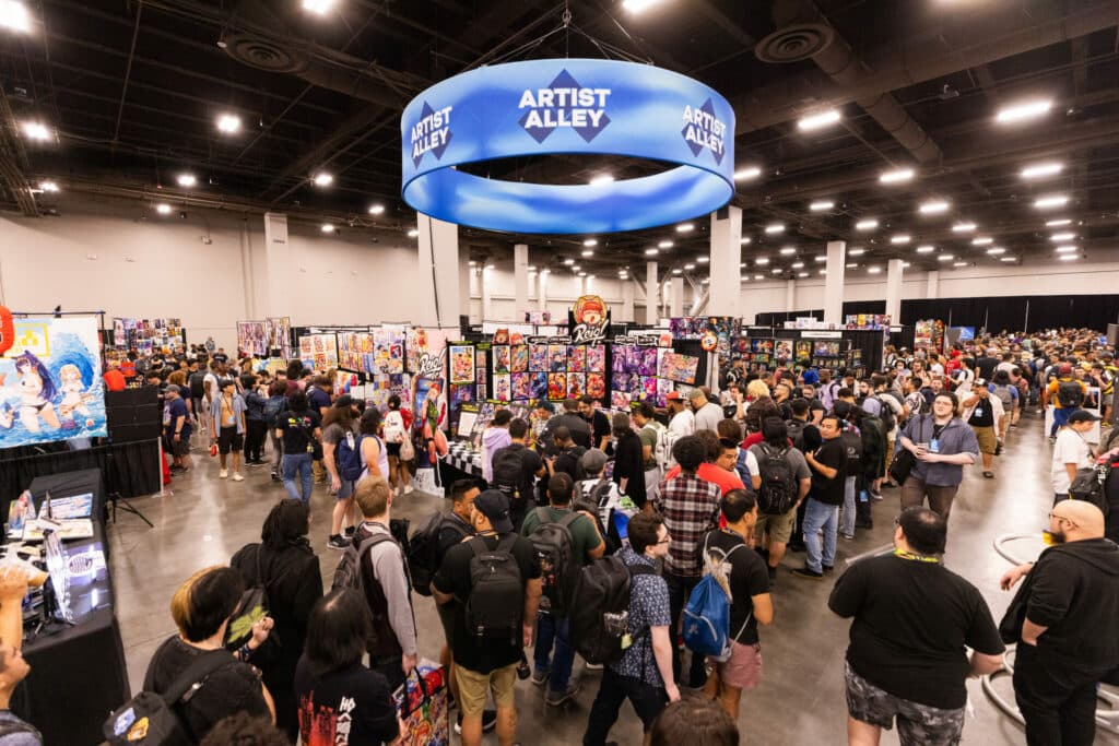 Evo's artist alley (Image via Robert Paul)