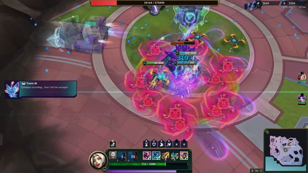 Destroying Rek'Sai's tunnels makes her boss fight a breeze. (Screenshot via esports.gg)