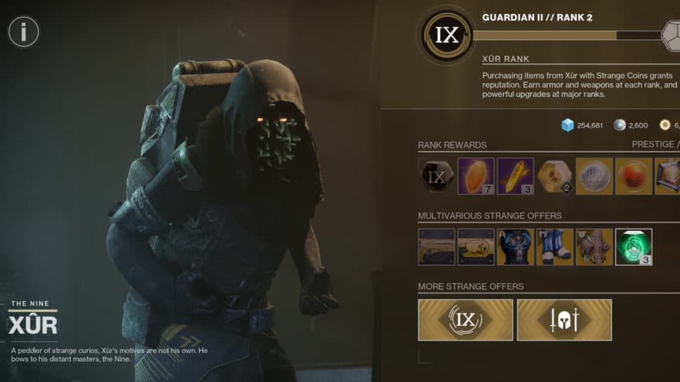 Destiny 2 The Final Shape Xur guide: Location, loot, rep, and more cover image