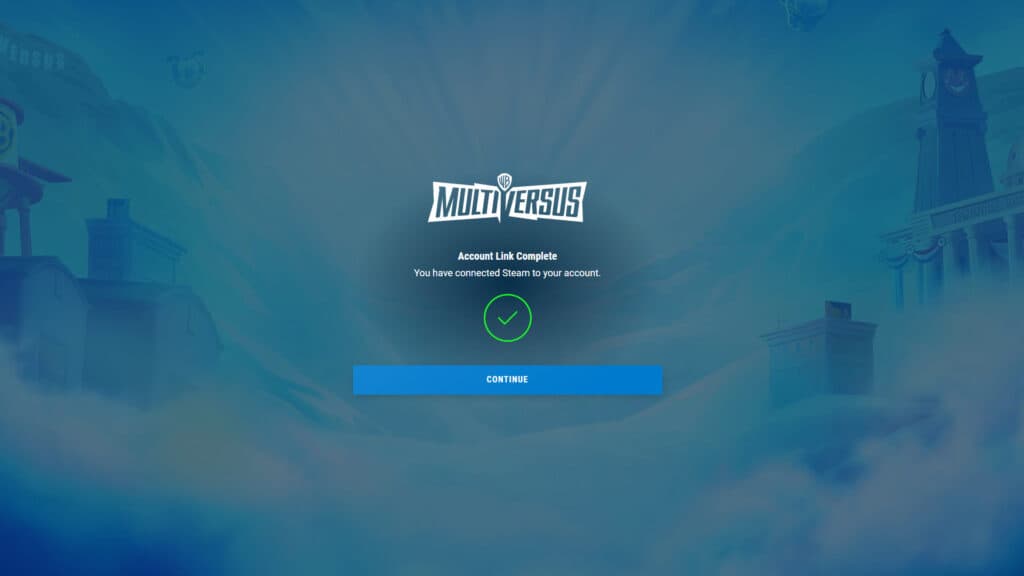 Connecting your MultiVersus account (Image via esports.gg)