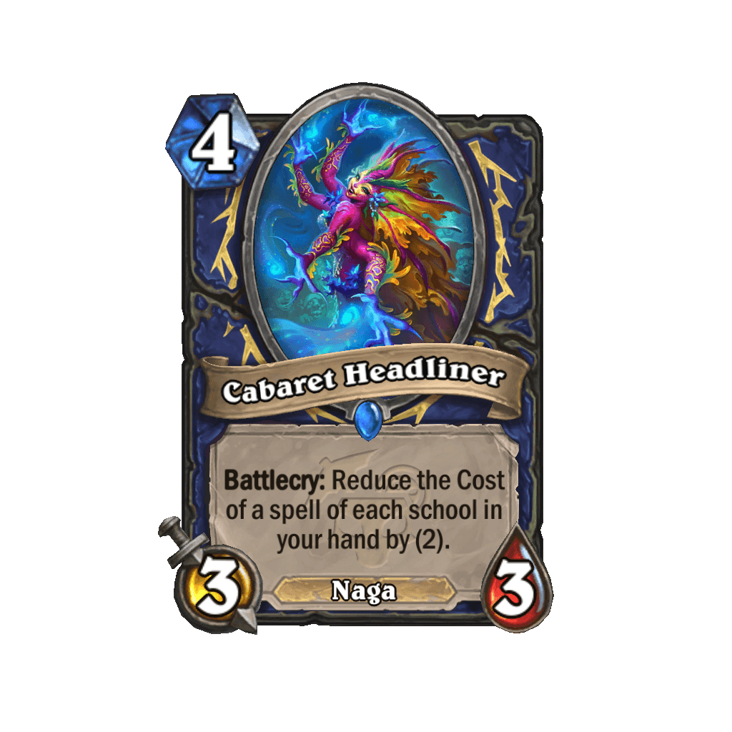 Cabaret Headliner as another card in the new expansion (Image via Blizzard Entertainment)
