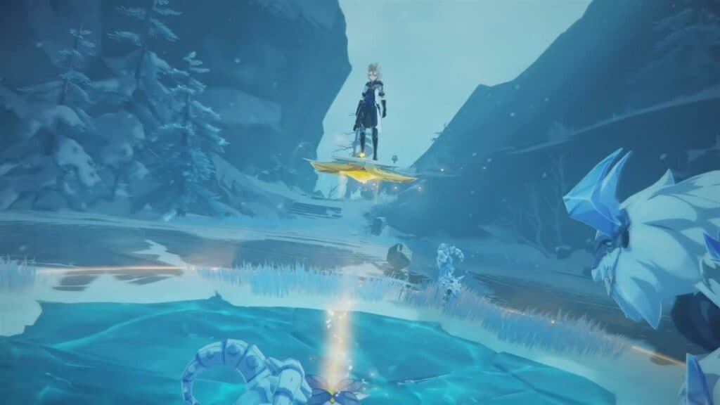 Albedo using his Elemental Skill in Genshin Impact (image via HoYoverse)