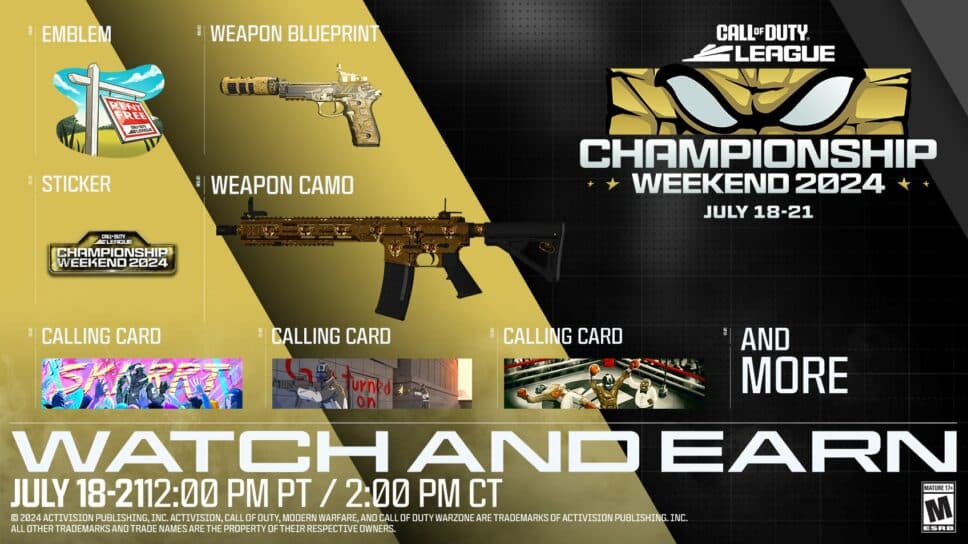 COD Champs 2024: How to watch and earn free in-game rewards cover image