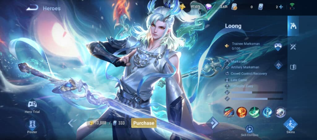 Honor of Kings' Loong hero description (Image via esports.gg)