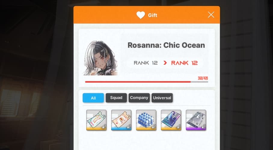 Gifts can be used to improve your Bond Level Rank (Screenshot by esports.gg)