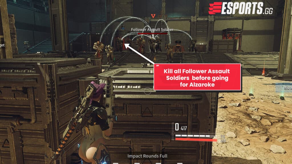 In Phase 2 you will need to take out his Follower Assault Soldiers