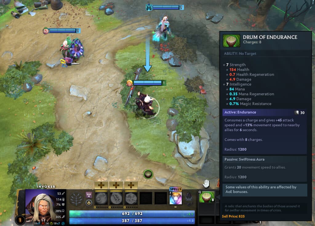 Invoker with Drum of Endurance (Image via Valve Corporation)