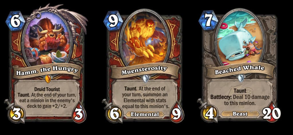 Hamm, the Hungry, Muensterosity, and Beached Whale (Images via Blizzard Entertainment)