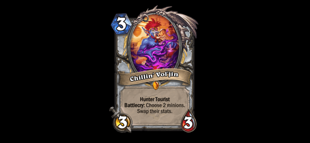 Chillin' Vol'jin has the Tourist keyword (Image via Blizzard Entertainment)
