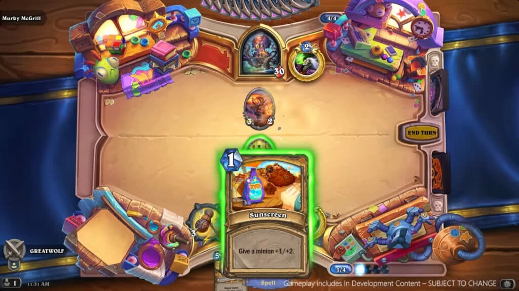 Hearthstone Perils in Paradise gameplay (Image via Blizzard Entertainment)