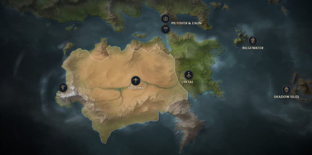 Shurima location (Image via Riot Games)