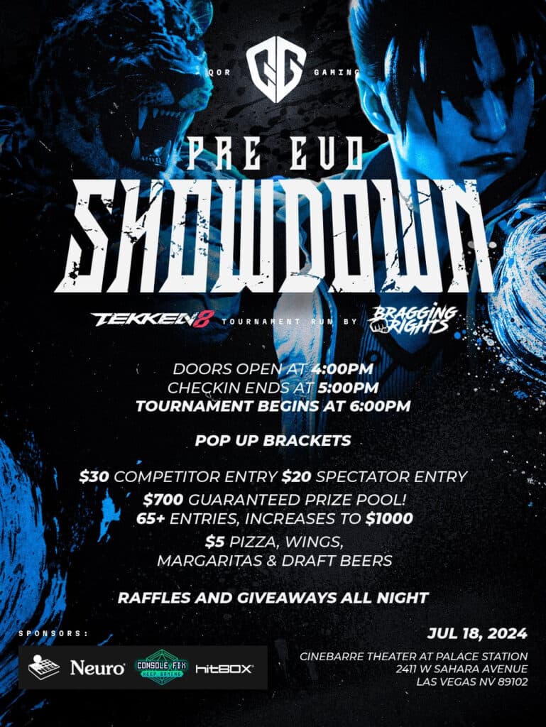 The Qor Gaming Pre-Evo Showdown is a TWT 2024 Dojo event (Image via Qor Gaming)