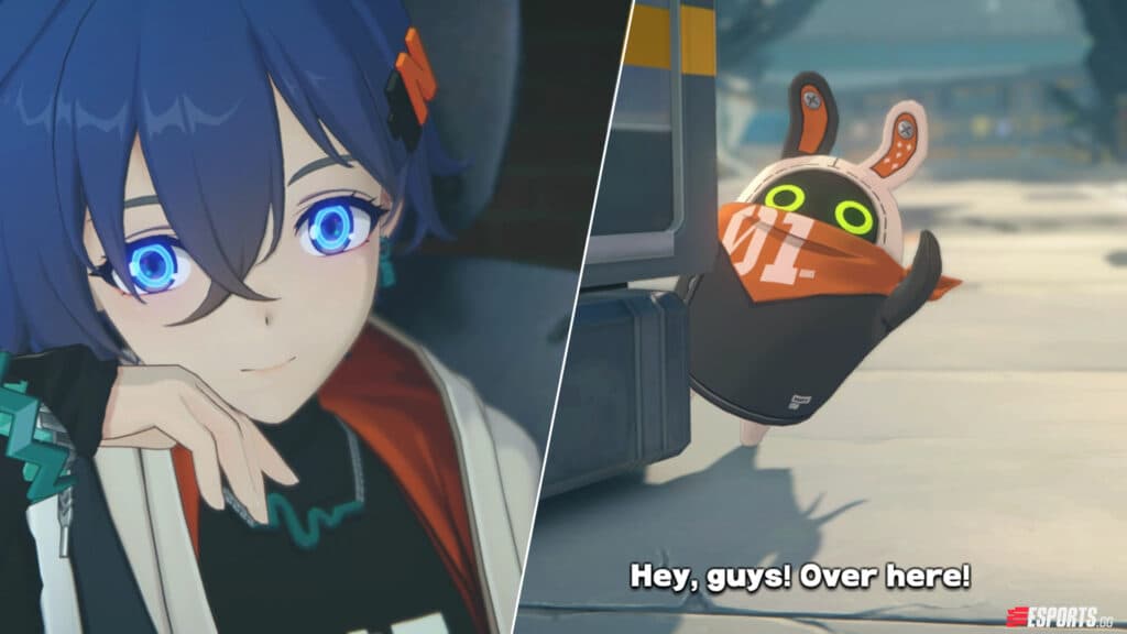 Belle and Wise (known as Phaethon) visit the Hollow through a Proxy Bangboo