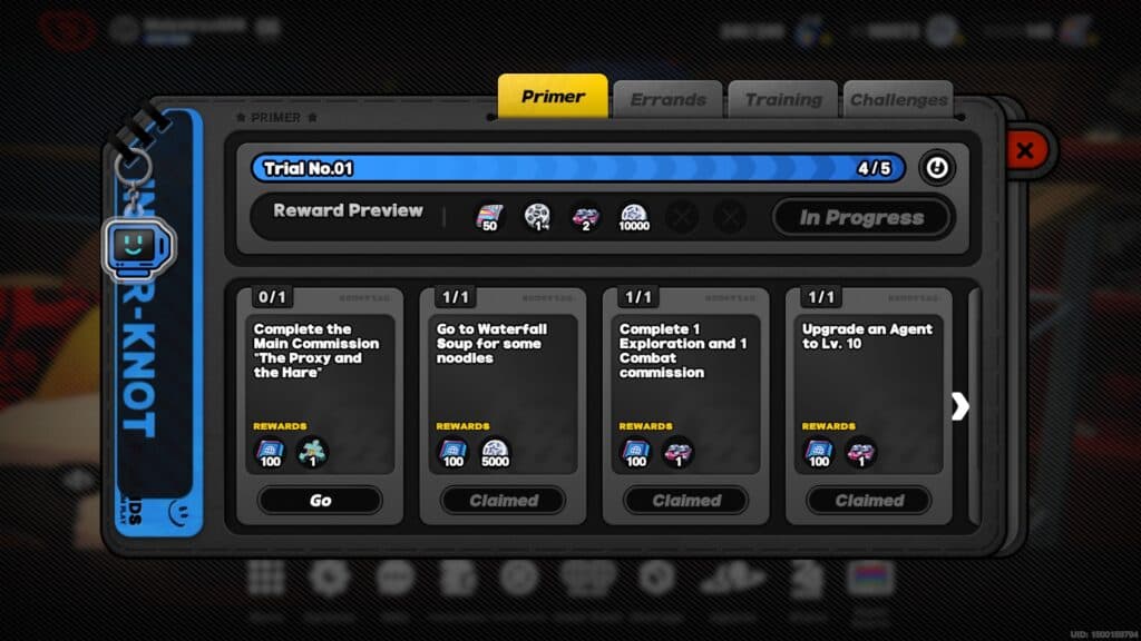 Your Zenless Zone Zero dailies can be found in the Primer tab of the Compendium