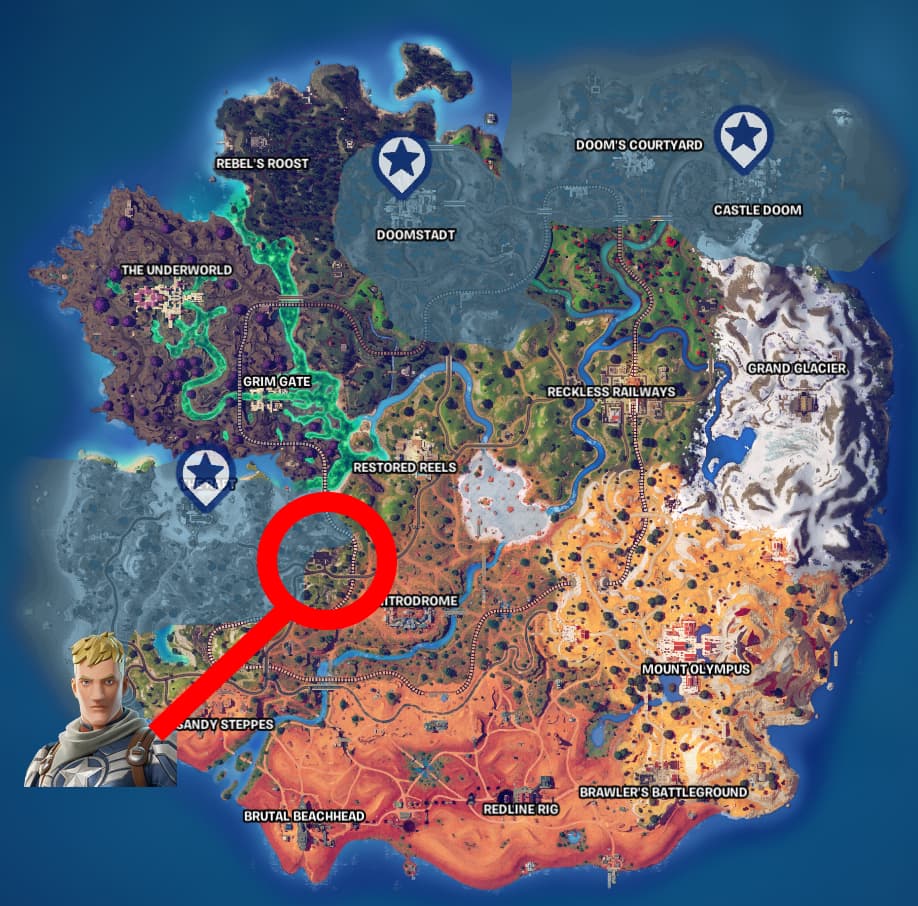 Captain Jones' location (Image via esports.gg)