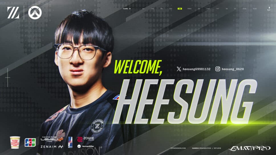 Zeta Division’s Fearless retires from Overwatch 2, Heesung joins to fill his shoes cover image