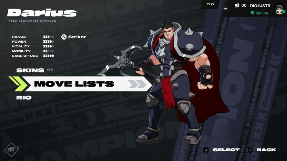 Darius 2XKO move list cover image