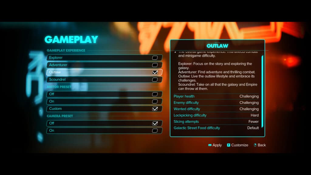 Star Wars Outlaws difficulties explained (Image via esports.gg)