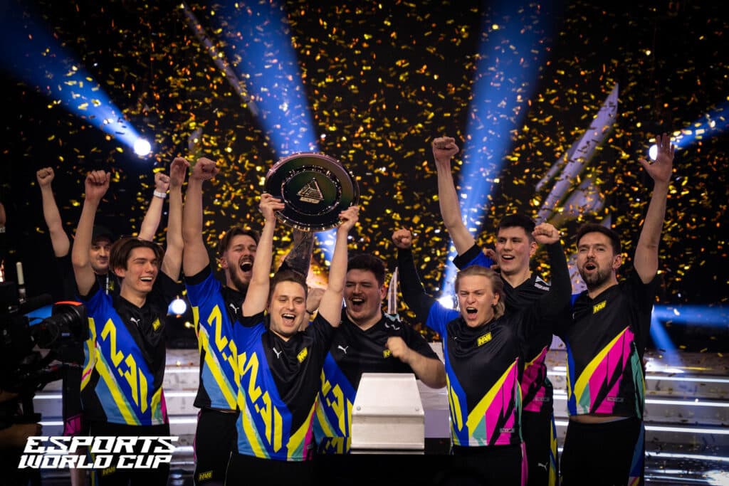 NAVI's CS2 players at the Esports World Cup (Image via Esports World Cup)