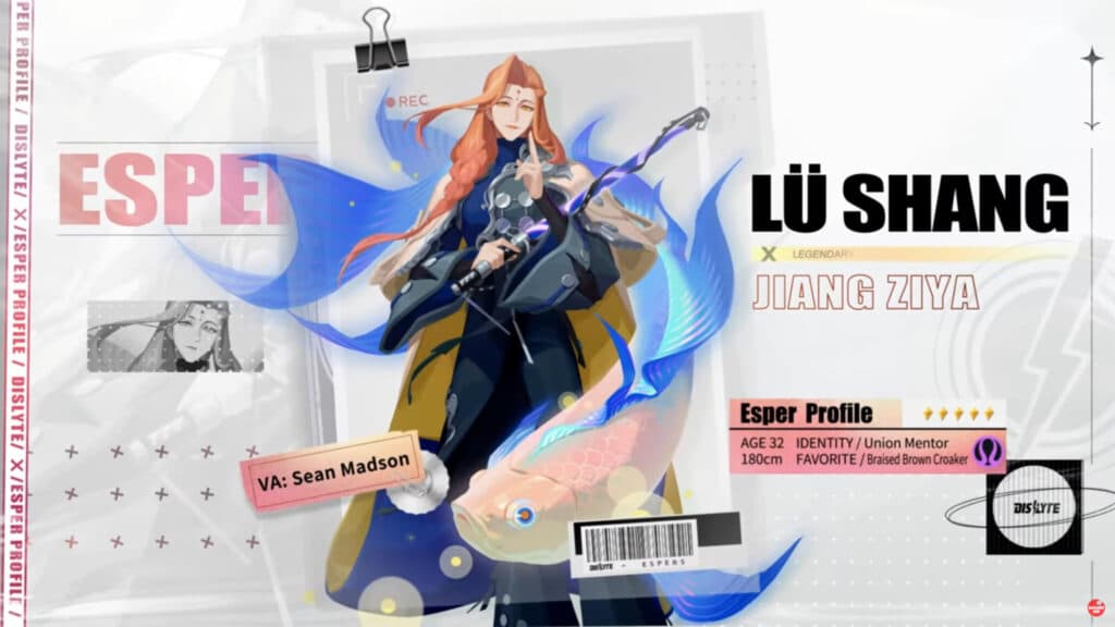 The current Dislyte Esper Pop Quiz features Lu Shang (Image via Lilith Games)